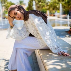 Crochet Top In Off-white