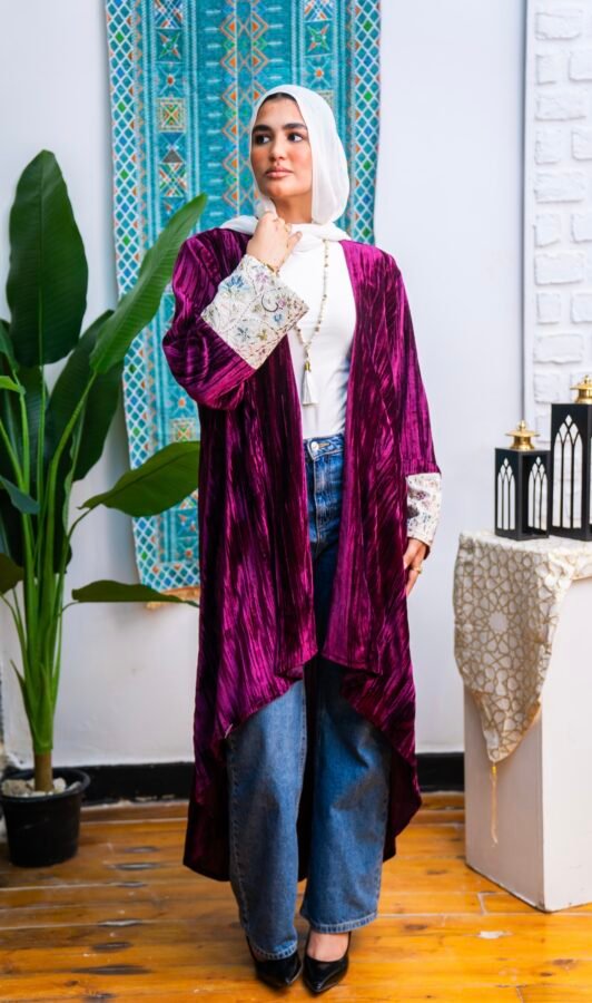 Asalah Kaftan in Purple