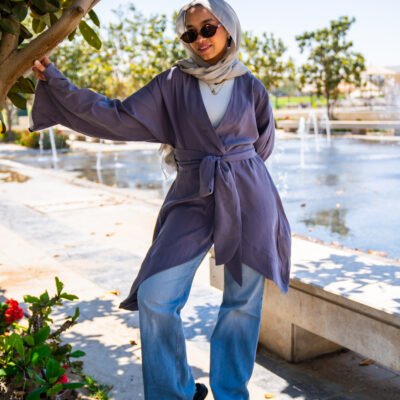 Dalal Kimono in Dark Grey