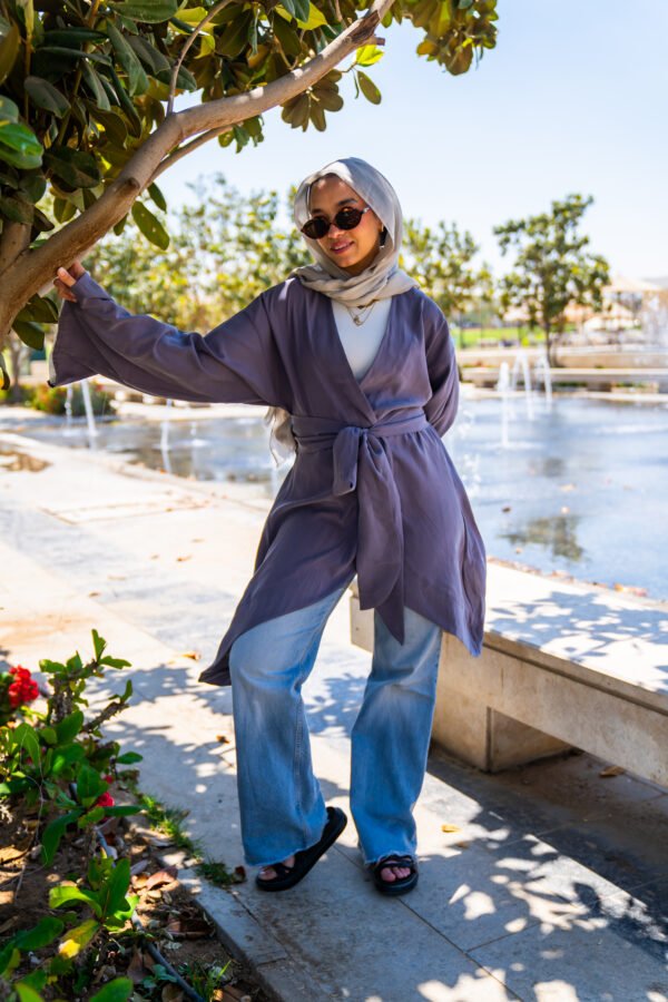 Dalal Kimono in Dark Grey